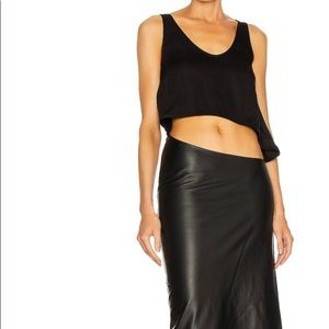 Christopher Esber Deconstructed Faux Leather Midi Tank Dress